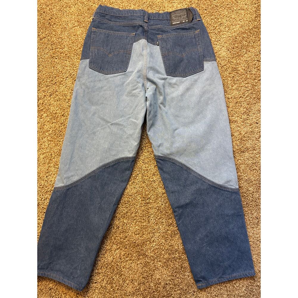 Y2K Levi's Skateboarding Super Baggy Jeans Seeing Double Two Tone Men Size 36x34